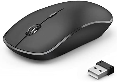 עכבר אלחוטי, עכבר אלחוטי שקט למחשב נייד עם מקלט ננו, 2.4 גרם עכבר מחשב נייד דק אלחוטי, 2400 דפי, עכברים