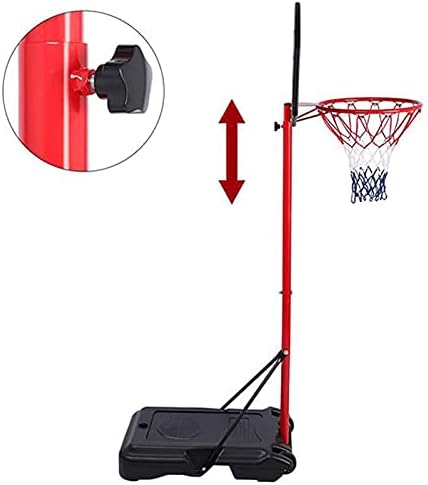 נייד כדורסל חישוק המטרה כדורסל סטנד גובה מתכוונן 195-245 סמ עבור נוער ילדים חיצוני מקורה כדורסל המטרה