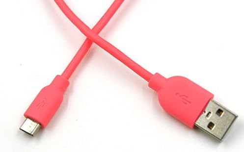 USB A עד מיקרו B טלפון צבעוני כבל טעינה 3ft-tpe-ורוד