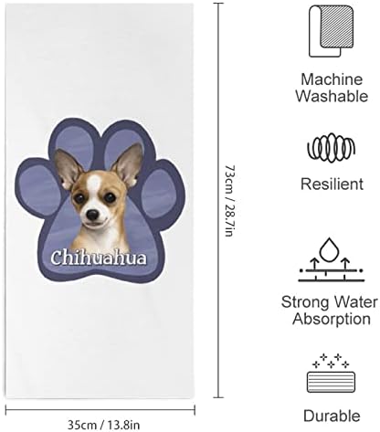 Chihuahua כלב כפה מגבות ידיים פנים וגוף שטיפת בגין מטליות רחצה רכות עם חמוד מודפס למלון מטבח אמבטיה