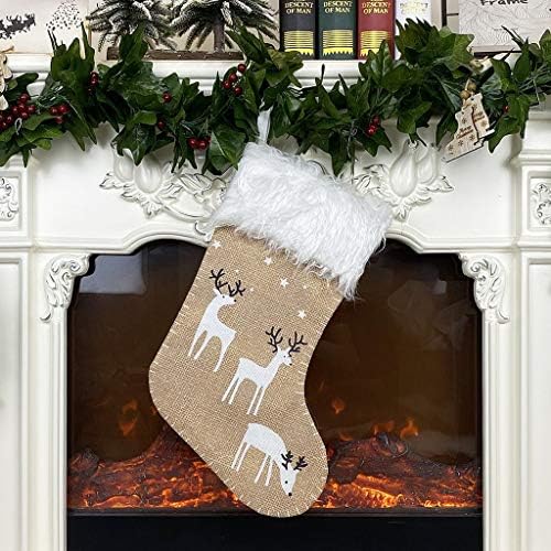 גרב מתנות גרב סנטה דקור קישוט עץ שלג איש חג המולד עיצוב בית חג המולד קסם מכונית פרה