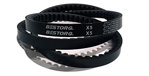 BestorQ 5VX1700 BELT V גומי, קצה גולמי/משובח, שחור, אורך 170 x 0.62 רוחב x 0.53 גובה, חבילה של 10
