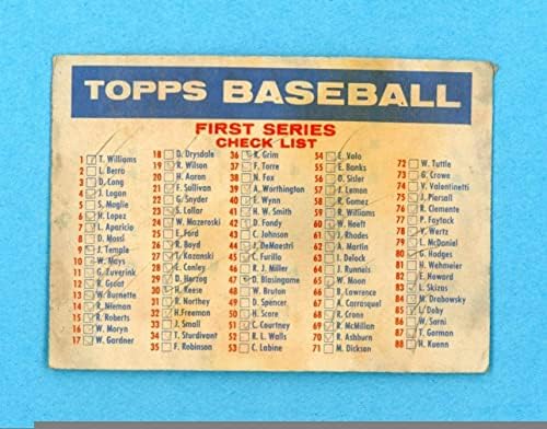 1957 Topps Check Rist 1/2 סדרה Big Blony Variation כרטיס בייסבול כיתה נמוכה - כרטיסי בייסבול מטלטלים