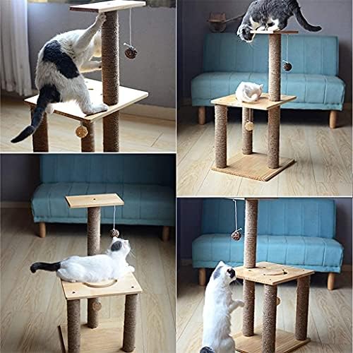 חתול עץ דירה גרוד חתול מגדל חתול עמוד סיסל חבל חתול לתפוס לוח תוצרת בית טחינת טופר צעצוע חתול טיפוס