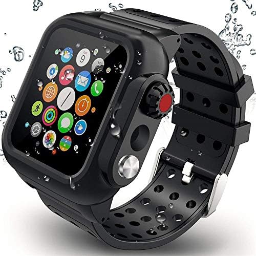 EEOM עבור Apple Watch מארז מחוספס אטום למים עם פס סיליקון 40 ממ 42 ממ 44 ממ מארז הגנה עמיד בפני שריטה