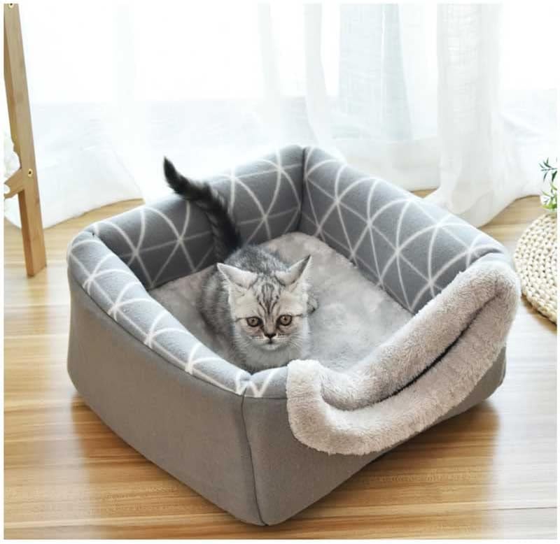 CXDTBH סגור בית שינה בית שינה בינונית כלבים בינוניים מיטת חתול כל העונה כלבל