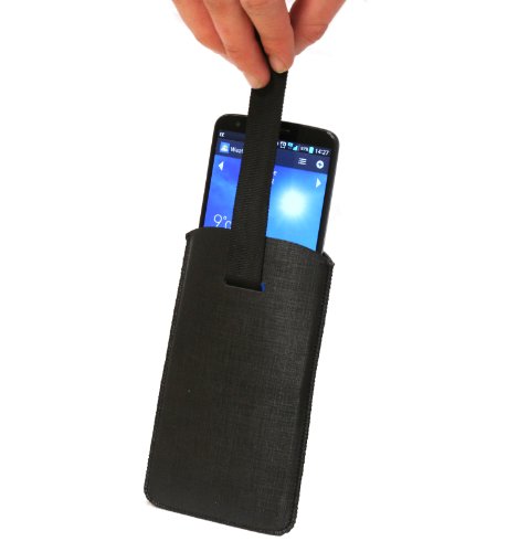 נויטק משוך שחור משך/נרתיק כיסוי כיסוי כבל תואם ל- Nokia Lumia 625 & Nokia Lumia 930