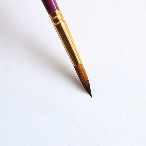 WXBDD 6 יחידת עץ ידית עץ אקריליק צבעי עט עט כלים אמן מברשת צייר ניילון שמן שיער ציור מברשות ציור ציור