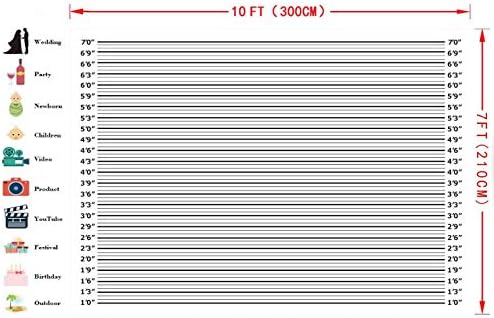 FHZON MUGSHOT PHOTE BOOTH BOOTH BANKDOOP BANNER 10X7FT רחבה מספיק לכולם מדידות מדויקות למסיבת רווקות,