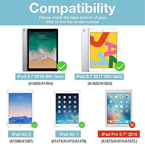 Procase iPad 9.7 אינץ 'מארז ipad 6 מקרים של דור חמישי, iPad Air 2, iPad Air Case, Slim Soft TPU CIRV