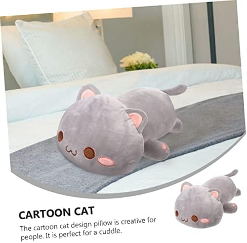 בובת חתול צעצועים אפור זריקת כריות לספה מצוירת קטיפה קטיפה ילדים צעצועים קטיפה צעצועים צעצועים לילדים