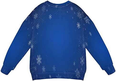 חג המולד כחול שלג ילד נערת סווטשירט סוודר סוודר סוודר פעוט