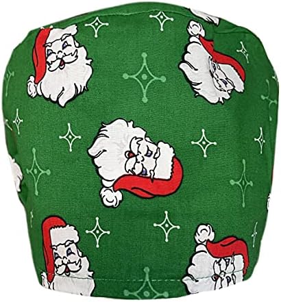 חג בופנט חג המולד ג'ולי סנטה גרין קרצוף כובע כובע מנעול