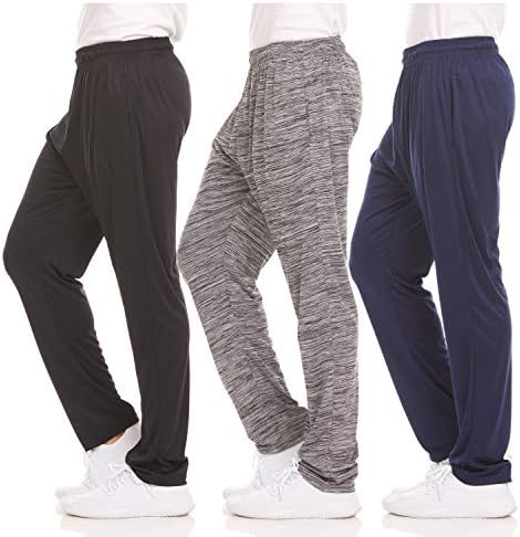 עזה מכנסי טרנינג מתאימים יבש לגברים - מכנסי מסלול גברים - בגדי אימון נמתחים - פיתול לחות נוחות ורכות
