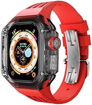 NEYENS 49 ממ עבור Apple Watch Band Ultra 49 ממ ערכת שינוי שקוף עבור IWatch 49 MOD ערכת פוליאסטר סיבים