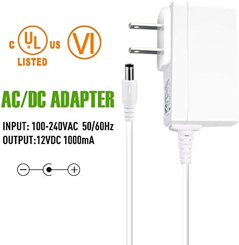 Pluspoe 12v1a ul-Listed Adapter מטען עבור אורות רצועת LED, מצלמת טלוויזיה במעגל סגור, DVR, NVR ונתב,