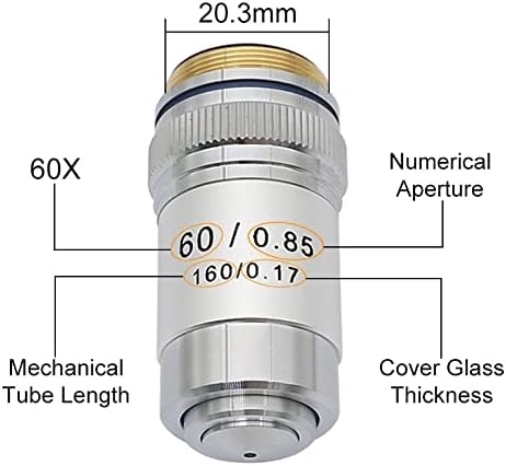 מיקרוסקופ מתאם אכרומטית עדשה אובייקטיבית 4 פעמים 10 פעמים 20 פעמים 40 פעמים 60 פעמים 100 מעבדה ביו מיקרוסקופ