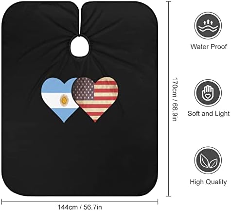 דגל ארגנטינה ודגל ארהב דגל ספר שיער חיתוך כף תספורת אטום למים עם סגירה מתכווננת צמדת מספרת צביעה צביעה.