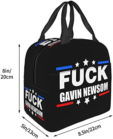 SWPWAB FUCK GAVIN NEWSOM לנייר נייד ניידים ניידים מעבים שקית בנטו מבודדת לגברים ולנשים כאחד