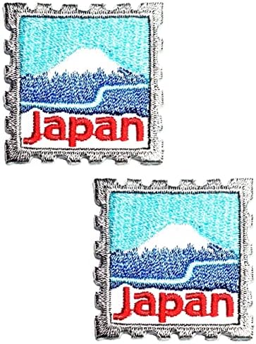 קליינפלוס 2 יחידות. מיני חותמת הר פוג ' י לתפור ברזל על טלאים רקומים יפן קריקטורה אופנה מדבקת מלאכת