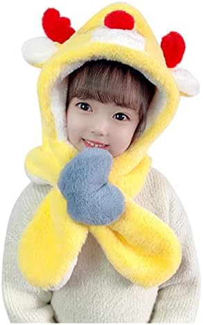 תינוק הגנת צבי כובעי אוזן כובע לעבות חג המולד צעיף ללבוש פעוט כובע משולב ילדה & מגבר; ילד חיצוני סט