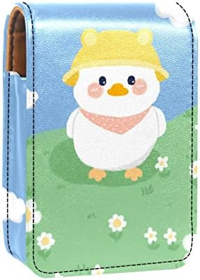 חמוד נייד איפור תיק קוסמטי פאוץ, שפתון מחזיק איפור ארגונית, קריקטורה בעלי החיים ברווז אביב פרח