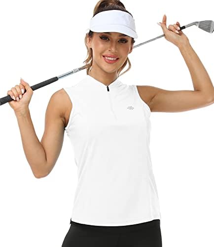 חולצת טניס ללא שרוולים של נשים חולצות גולף לנשים מהירות UPF 50+ הגנה מפני ספורט חולצות בגדי ספורט עם