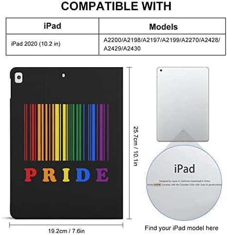 LGBT Gride Barcode תואם מקרה מצחיק לאייפד 2020/iPad Pro 2020/iPad Pro 2021/iPad Air4/Air5/iPad 2020
