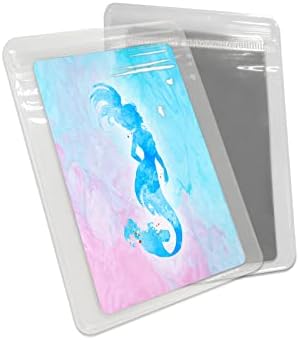אוקומסטר כחול בת ים קומפקטי מראה בתפזורת מיני כרטיס מראה, צבעי מים ורוד כחול אומברה קטן קומפקטי מראה