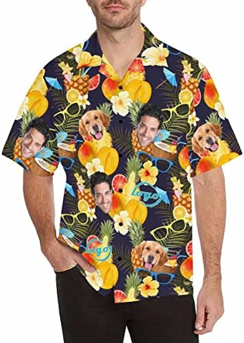 חולצה הוואי בהתאמה אישית עם פרחים מותאמים אישית כפתור קז'ואל כפתור למטה חולצות לגברים בהתאמה אישית חולצות