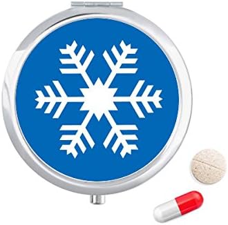 חורף ספורט כחול פתית שלג מתאר גלולת מקרה כיס רפואת אחסון תיבת מיכל מתקן