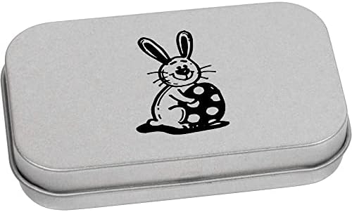 AZEEDA 'ארנב וביצה פסחא' מתכת כתיבה מכתבים פח/קופסת אחסון