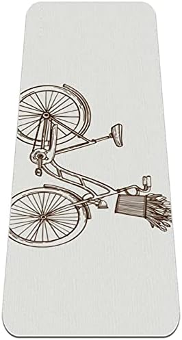 מחצלת יוגה בואו לרכוב על אופניים ! ידידותי לסביבה החלקה כושר תרגיל מחצלת עבור פילאטיס ורצפה תרגילים