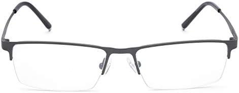 חצי מסגרת פוטוכרומיזם אפור קריאת משקפיים +1.50 טיטניום סגסוגת מעבר קוראי משקפיים