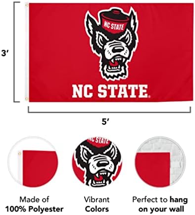 CACTUS CACTUS צפון קרוליינה דגל אוניברסיטת מדינת NCS דגלים באנרים פוליאסטר מקורה חיצוני 3x5