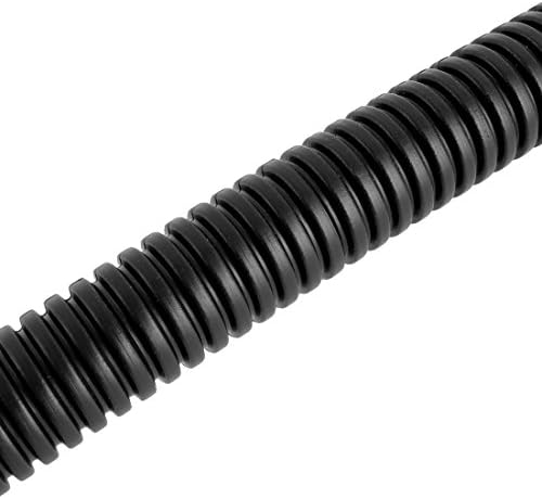 AEXIT מגן נורות ספירלה נורות צינור צינורות גלי תיל 3.1 מ '10.2ft 20 ממ צינורות פלורסנט אוד שחור