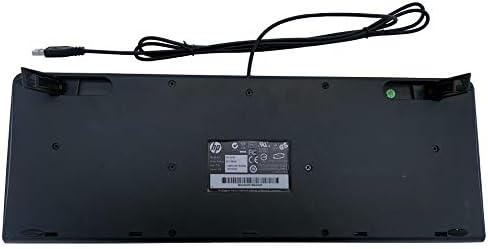 מקורי HP Hewlett-Packard Ku-0316 שחור/כסף USB קווי חוטי 104 מפתח מקלדת מקלדת מספר חלק: 434821-001 מספר