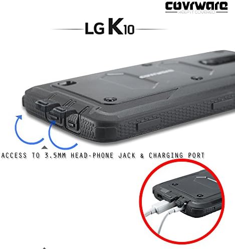 Covrware Aegis Series Case עבור LG K10 / LG Premier LTE עם מגן מסך מובנה מגן כבד חובה כבד גוף מלא נרתיק