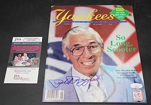 פיל ריזוטו חתום באוקטובר 1995 מגזין ינקי אוטוגרפיה JSA COA D5694 - מגזיני MLB עם חתימה