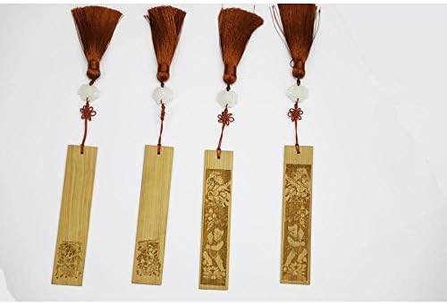 סימניות בעבודת יד מיילישואנג, סט של ארבע סימניות, סימניות עתיקות סיניות, גודל 13.9 אורך 2.85 סמ