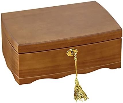 HGVVNM וינטג 'קופסת תכשיטים מעץ קופסת עגיל טבעת לחברים מתנות כלה ארון תצוגה