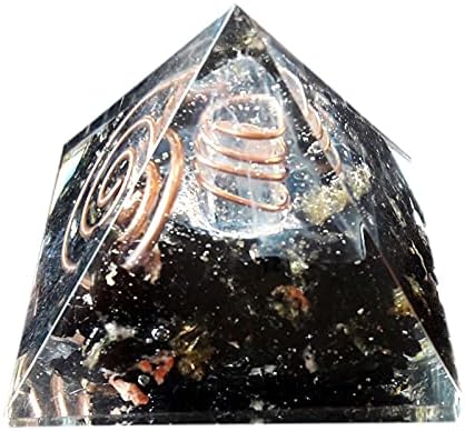 Sharvgun Tourmaline Crystal Healing Orgon Pyramid Crystal Pyramid שולחן עיצוב רייקי, EMF הגנה על מדיטציה