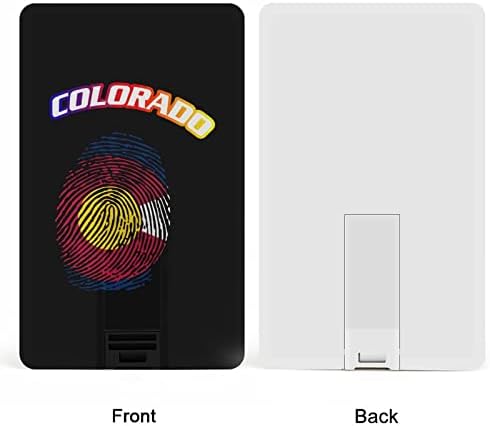 COLORADO STATE FLAG DNA כרטיס אשראי USB Flash Flash המותאם אישית למקל מקל כונן אחסון 64 גרם
