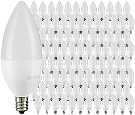 פרוקורו 96-מארז 12 נורות לד מנורות, 2700 קראט לבן רך, 4 וואט, לא ניתן לעמעום, 280 לומן, בסיס נרות נברשת
