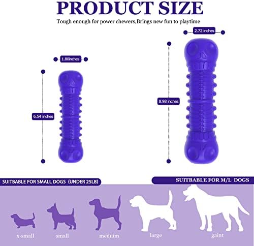 צעצועים חורקים של זיקטון כלבים לעיסות אגרסיביות, צעצועים לעיסת כלבים בלתי ניתנים להריסה לכלב גדול בגזע