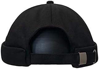 קרוגו רטרו מוצק צבע חסר שולים דוקר כובע קיץ התגלגל באזיקים כפת גולגולת סיילור כובע