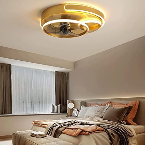מאוורר תקרה של Quesheng LED עם אורות מרוחקים לסלון חדר לימוד חדר שינה מאווררי חדר שינה מנורה לחדר שינה