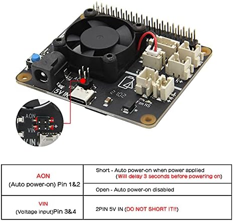 תולעת חנון Raspberry Pi Ups Hat x708, Raspberry Pi 4B/3B+/3B X708 V2.0 UPS