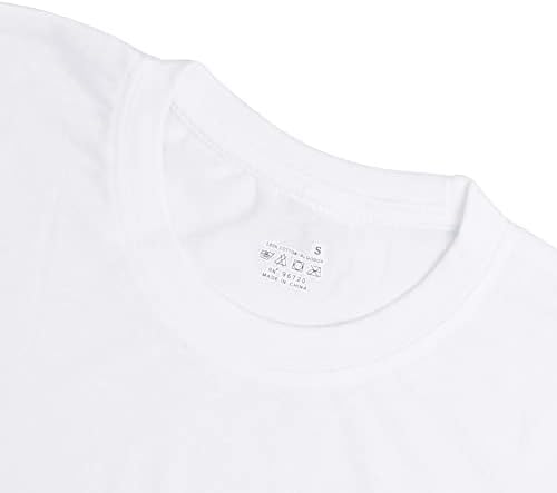 TZ מבטיח צוואר צוות 3-חבילות לגברים כותנה כותנה ללא תגיות לבן חולצת טריקו קלה