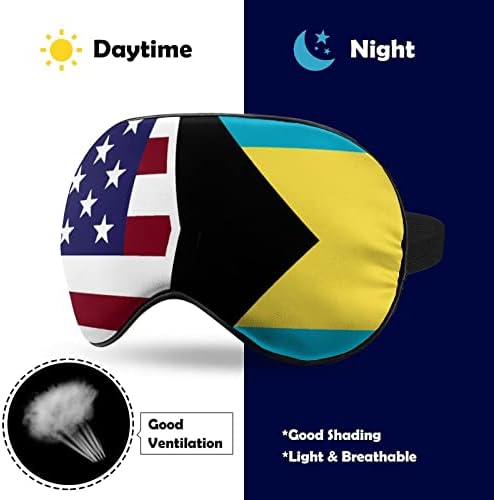 דגל אמריקאי ובאמה דגל מסכת עיניים עין אור חוסמת מסכת שינה עם רצועה מתכווננת לטיולים משמרת שינה